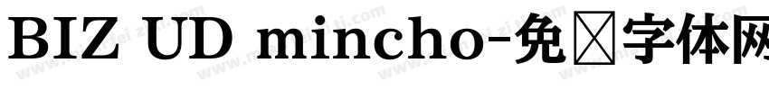 BIZ UD mincho字体转换